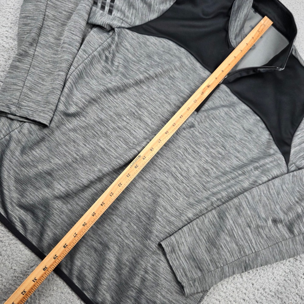 Adidas Golf Mens XL Gray Black 1/4 Zip Pullover Sweatshirt - Picture 3 of 8
